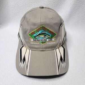 Vintage‎ Pine Portage Lodge Hat Cap Beige Men's One Size Strapback Kabinakagami
